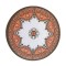 Dolls House Mandala Patterned Rug Orange & Brown Floor Accessory Small Round