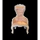 Dolls House Ladies Chair Shell-Pink & White Wood Bedroom Living Room Furniture