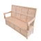 Dolls House Bench High Back Unfinished Bare Wood Medieval Settle