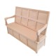 Dolls House Bench High Back Unfinished Bare Wood Medieval Settle Dolls House Bench High Back Unfinished Bare Wood Medieval Settle