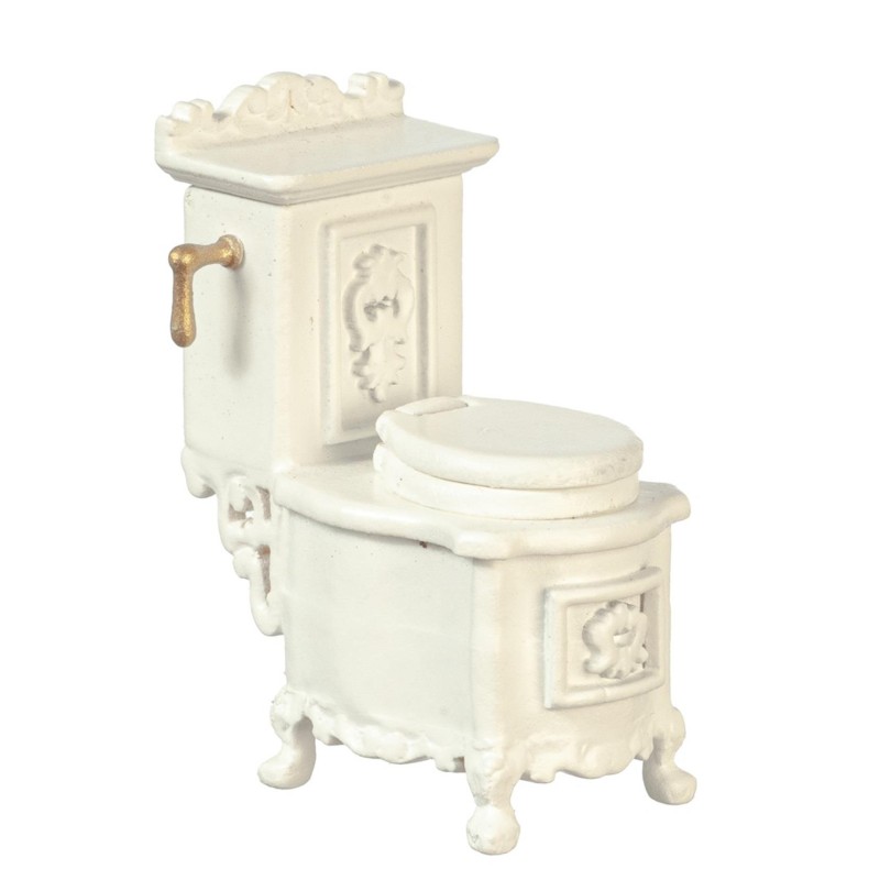 Dolls House Toilet White French Provincial 1:24 Scale JBM Bathroom Furniture
