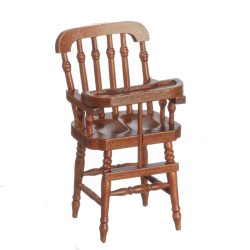 Walnut Victorian High Chair Highchair Miniature Dolls House Nursery Furniture Walnut Victorian High Chair Highchair Miniature Dolls House Nursery Furniture