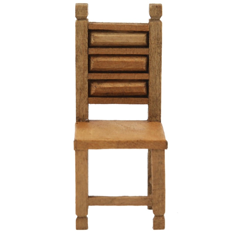 Dolls House Mexican Hacienda Style Side Chair Wooden Dining Room Furniture