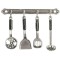 Dolls House Silver Hanging Utensils and Rack Miniature Kitchen Accessory 1:12
