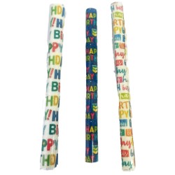 Dolls House Blue Birthday Wrapping Paper Rolls Miniature Shop Accessory 1:12