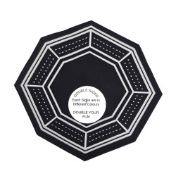 Dolls House Octagonal Area Rug Black Grey Modern Carpet Double Sided Dolls House Octagonal Area Rug Black Grey Modern Carpet Double Sided