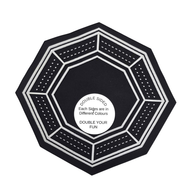 Dolls House Octagonal Area Rug Black Grey Modern Carpet Double Sided Dolls House Octagonal Area Rug Black Grey Modern Carpet Double Sided