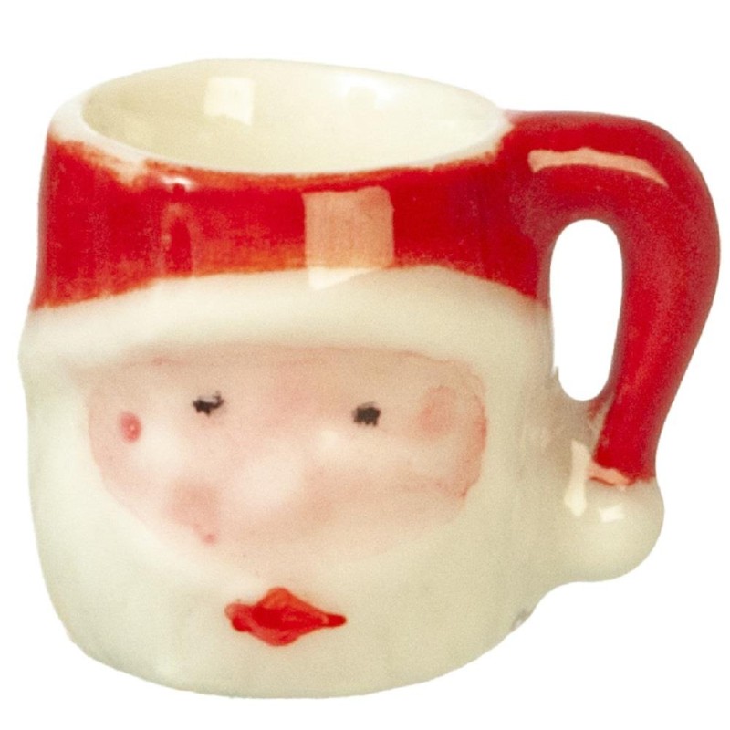 Dolls House Novelty Mug Santa Father Christmas Empty Cup Festive Accessory 1:12