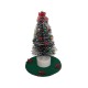Dolls House Decorated Christmas Tree with 24 LED Lights Red Bows Green Skirt