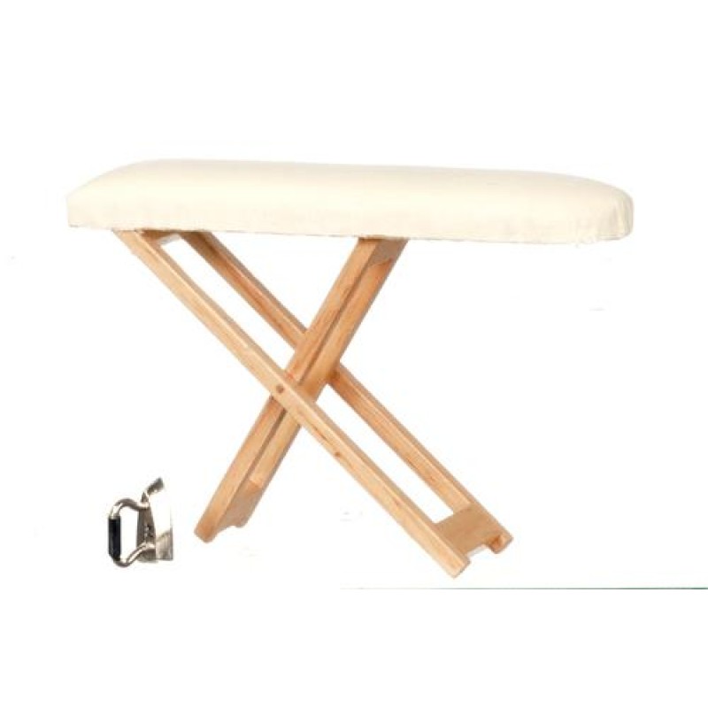Dolls House Ironing Board & Iron Modern Miniature Kitchen Laundry Accessory