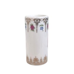 Dolls House Umbrella Stand Porcelain White Gold Floral 1:12 Scale Dolls House Umbrella Stand Porcelain White Gold Floral 1:12 Scale