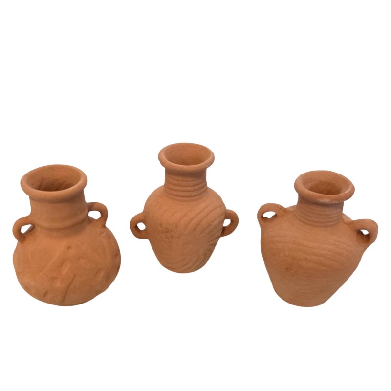 Dolls House Terracotta Greek Urns Handled Olive Jars Roman Garden Ornament Dolls House Terracotta Greek Urns Handled Olive Jars Roman Garden Ornament