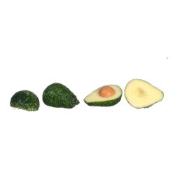 Dolls House 2 Avocados Halved Miniature Food Fruit Kitchen Accessory 1:12 Scale