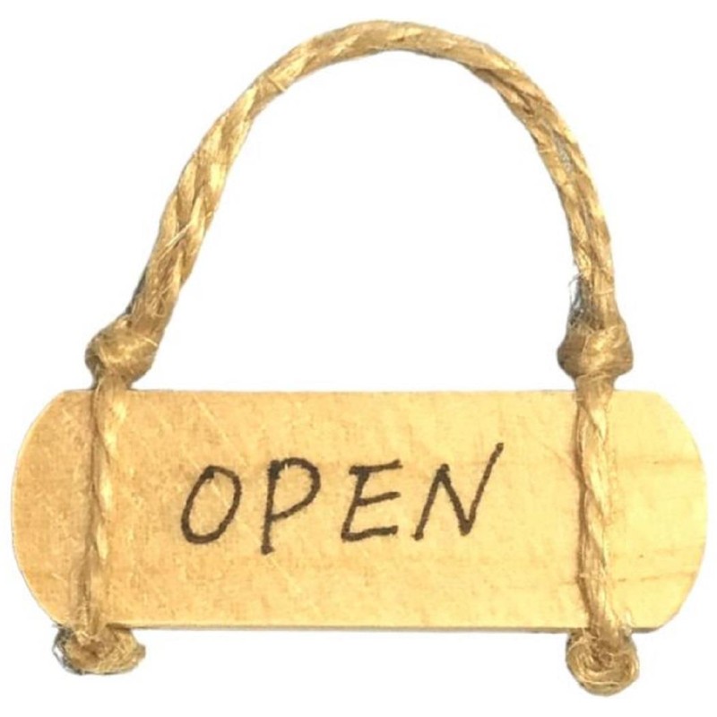 Dolls House Hanging Open/Closed Door Sign Shop Store Restaurant Pub Accessory