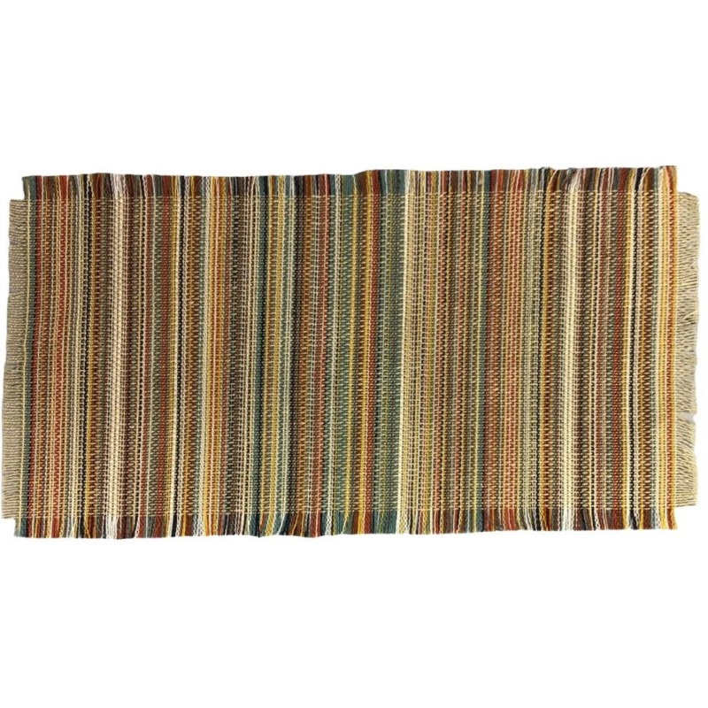 Dolls House Kilim Indian Striped Woven Rug 1:12 Modern Flooring Floor Accessory