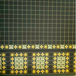 Dolls House Green Panel Wallpaper Miniature Print 1:12 Scale