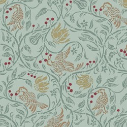 Dolls House Wallpaper Birds & Berries Green 1:24 Scale Miniature Print x 3 Dolls House Wallpaper Birds & Berries Green 1:24 Scale Miniature Print x 3