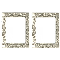 Dolls House Silver Empty Picture Frames Miniature Painting Accessory 1:12