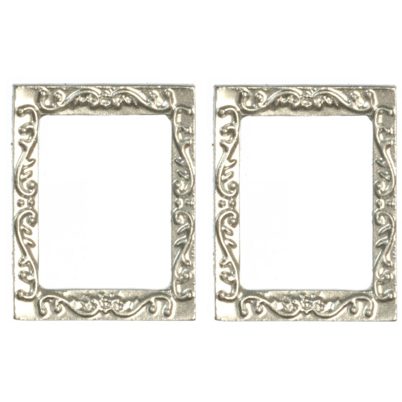 Dolls House Silver Empty Picture Frames Miniature Painting Accessory 1:12