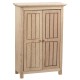 Dolls House Bare Wood Beadboard Wardrobe Unfinished Armoire Bedroom Furniture