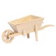 Dolls House Wheelbarrow Unfinished Garden Work Tool Yard Accessory Bare Wood