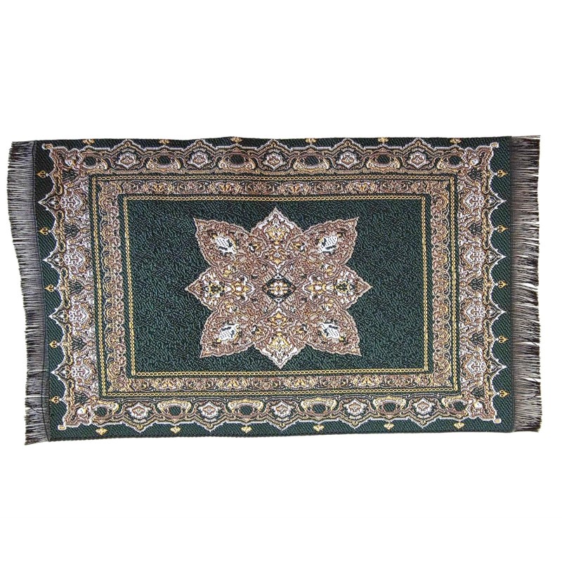 Dolls House Rectangular Rug Forest Green Miniature Floor Accessory Small