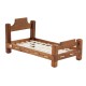 Dolls House Early American Single Wooden Bed Frame Pioneer Bedroom Furniture