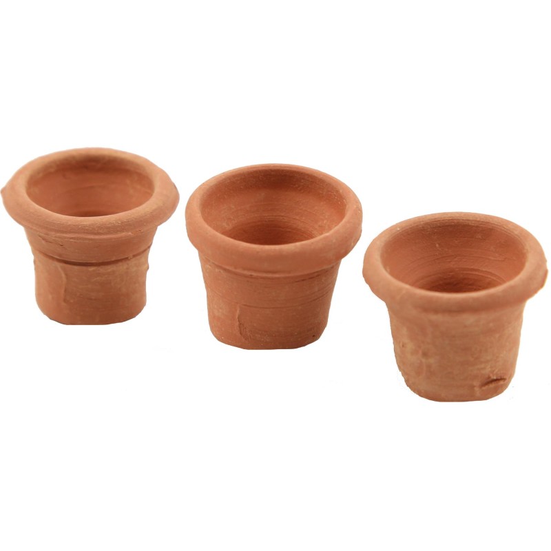 Dolls House Red Clay Terracotta Flower Plant Pot Mexican Garden Outdoor Accessory