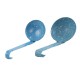 Dolls House Blue Spotted Soup Spoon Ladle Wok Spatula Cookware Kitchen Accessory