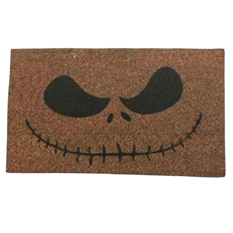 Dolls House Halloween Door Mat Jack Skellington Rug Porch Hall 1:12 Printed Card