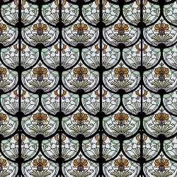 Dolls House Stained Glass Window Glazing Sheet 1:24 1/2in Miniature Pattern 01