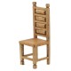 Dolls House Mexican Hacienda Style Tall Side Chair Wooden Dining Furniture