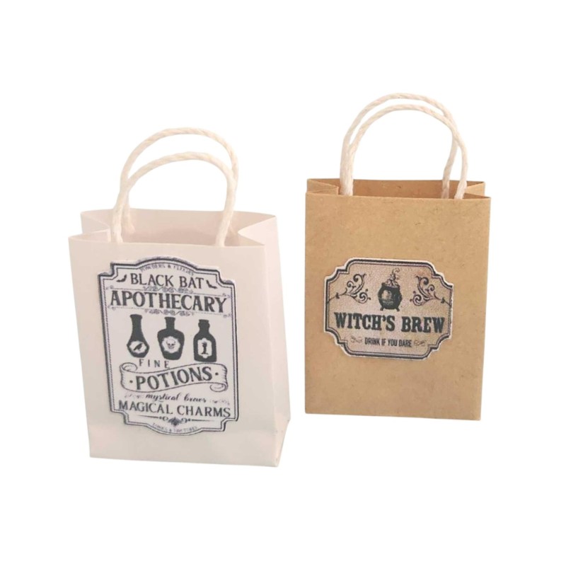 Dolls House Witch's Brew  & Magical Charms Carrier Gift Bag Apothecary Accessory