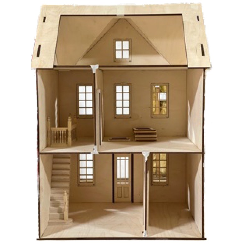 Penny Lane Farmhouse 1:12 Scale Laser Cut Flat Pack Dolls House Kit