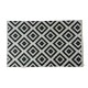 Dolls House Outdoor Rug Geometric Black & White Modern Accessory Printed Card