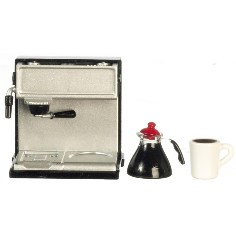 Dolls House Espresso Coffee Machine Set Miniature Kitchen Accessory 1:12