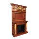 Dolls House Figurehead Fireplace Walnut Platinum Collection Furniture Miniature