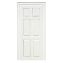 Dolls House False Door White 6 Panel Wooden Miniature 1:12 Building Component