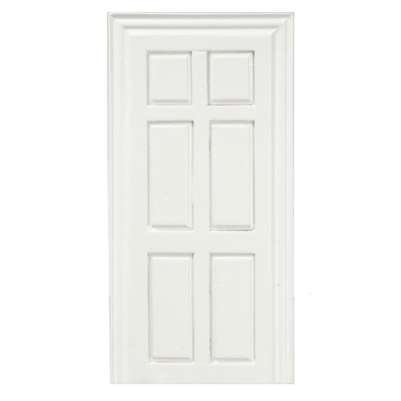 Dolls House False Door White 6 Panel Wooden Miniature 1:12 Building Component