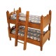 Dolls House Small Bunk Beds Or Twin Beds Walnut Miniature 1:12 Bedroom Furniture