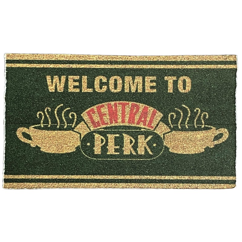 Dolls House Central Perk Friends Front Door Mat Welcome Porch Rug Printed Card