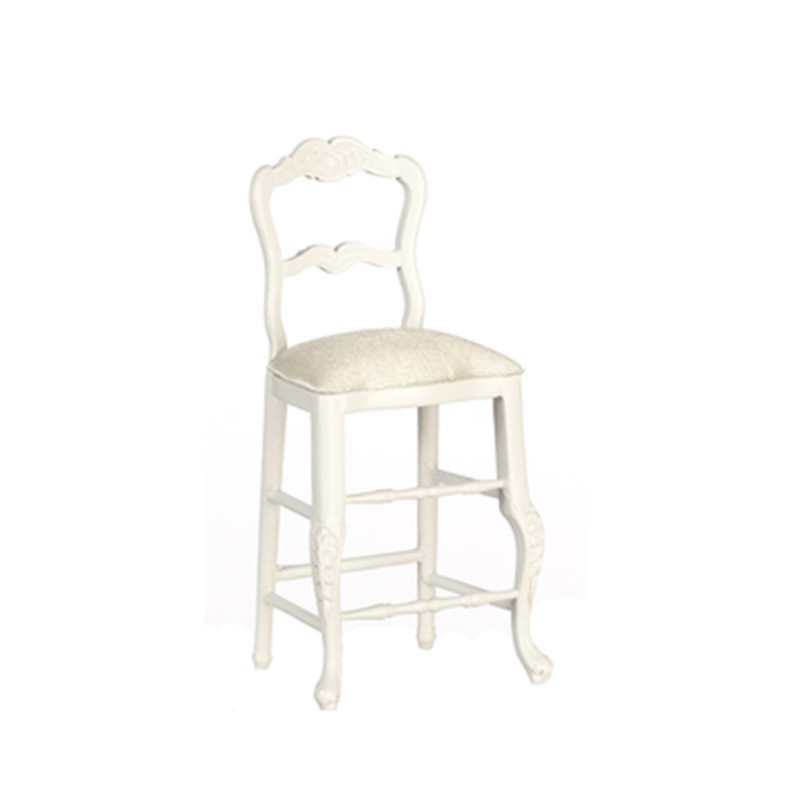 Dolls House White Bar Chair Kitchen Furniture The Platinum Collection 1:12 Scale