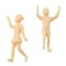 Dolls House Boy & Girl Standing Figures Blank Unpainted 1:24 Half Inch People
