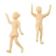 Dolls House Boy & Girl Standing Figures Blank Unpainted 1:24 Half Inch People