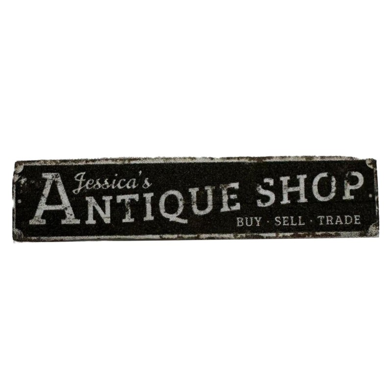 Dolls House Antique Shop Sign Old Fashioned Store Accessory 1:12 Printed Card
