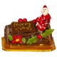 Dolls House Chocolate Yule Log Christmas Cake Festive Baking Shop Accessory