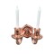 Dolls House Copper Wall Sconce Twin Candle Holder Miniature Ornament Accessory