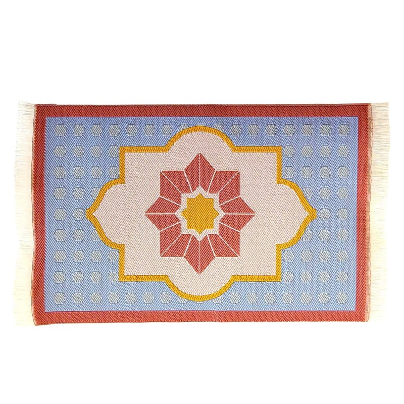 Dolls House Rectangular Rug Modern Star Design Miniature Accessory Small