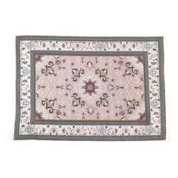 Dolls House Rug Traditional Light Green Floral Rectangular Carpet Large Dolls House Rug Traditional Light Green Floral Rectangular Carpet Large