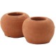 Dolls House Circular Terracotta Plant Clay Pot Flower Planter Garden Accessory